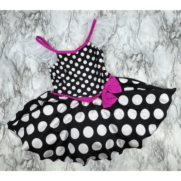 Weissman Polka Dot Pink Bow Skirted Dance Costume Child Small SC 0341 Minnie - Picture 1 of 4